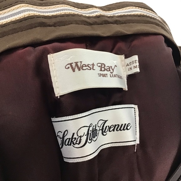 Vintage West Bay Saks Fifth Avenue Brown Leather Pants - Picture 4 of 6